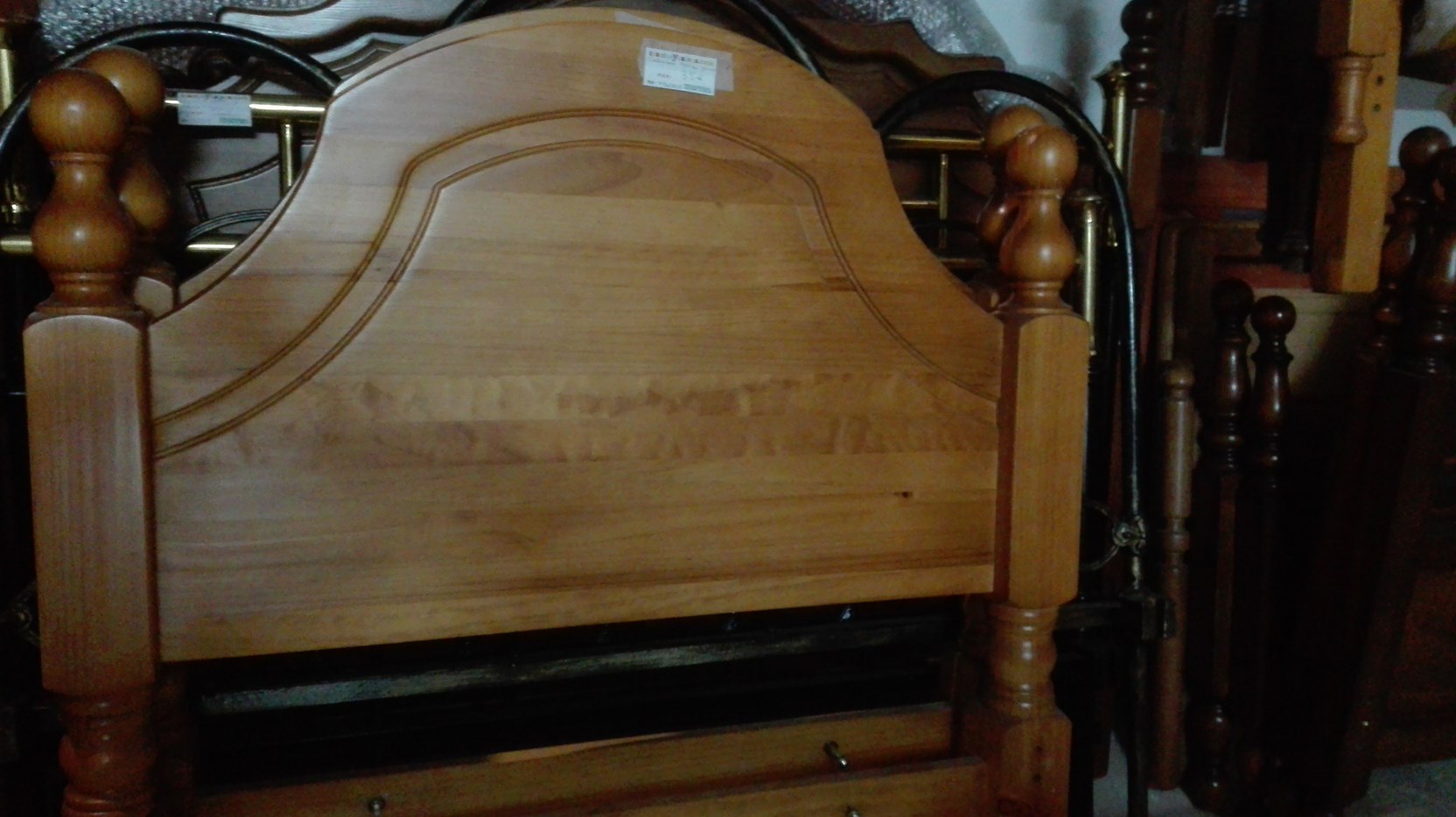 cama Cabecero de 105 cm de madera de pino, SIN somier Mod. Alondra