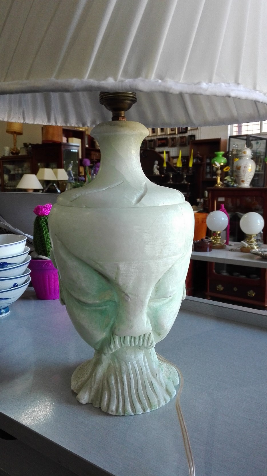 Lámpara de sobremesa, monje alabastro